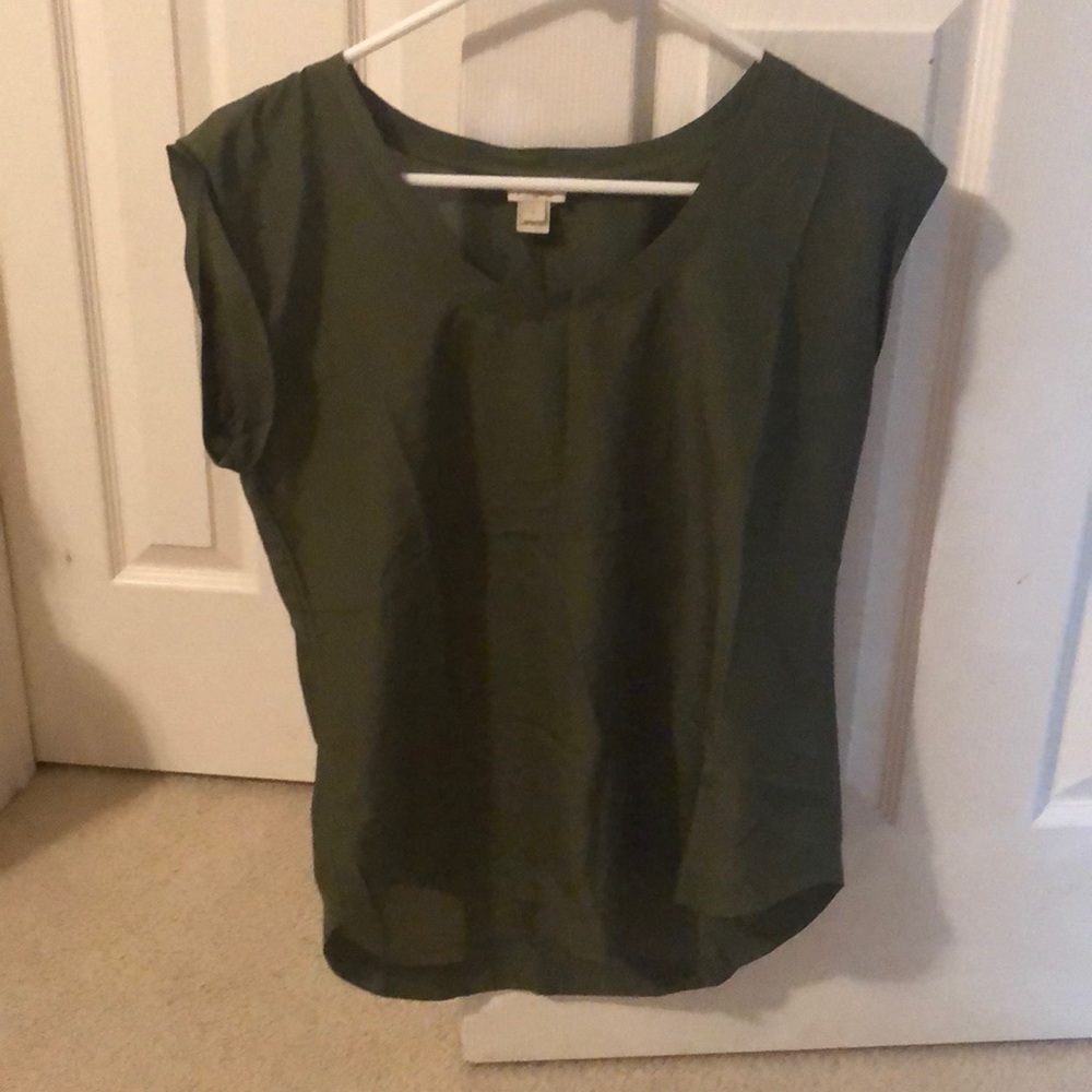 J Crew Olive Top sz 4